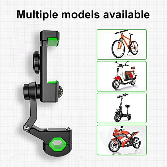 Bicycle Motorcycle Phone Holder Adjustable Anti Slip Silicone Rotatable Waterproof Universal Phone Stand