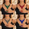 Accessoires Übertriebenes Retro Halsketten Ohrringe Schmuckset Damen Luxus Kristall Bankettkleid Accessoires Schlüsselbein Kette 2026