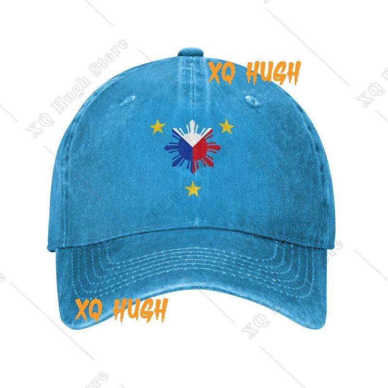 Boné de Baseball Personalizado com 3 Estrelas e um Sol Bandeira das Filipinas para Mulheres Homens Algodão Ajustável Boné de Pai Performance