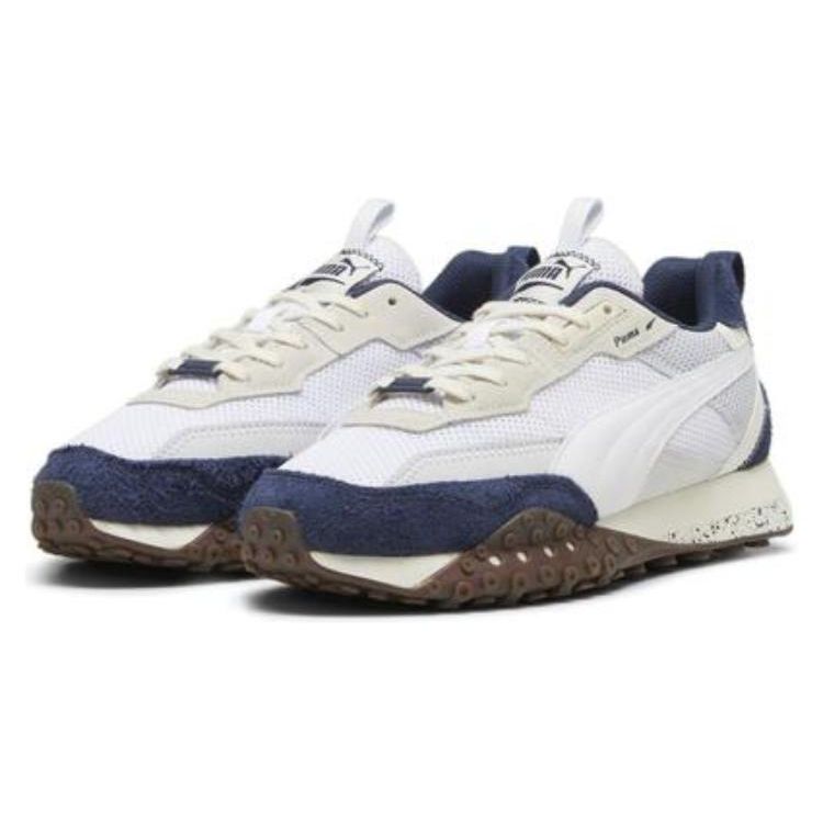 Puma Blacktop Rider Preppy - Námořnická Stříbrná Mlha Unisex Tenisky Modrá Bílá 395875-02