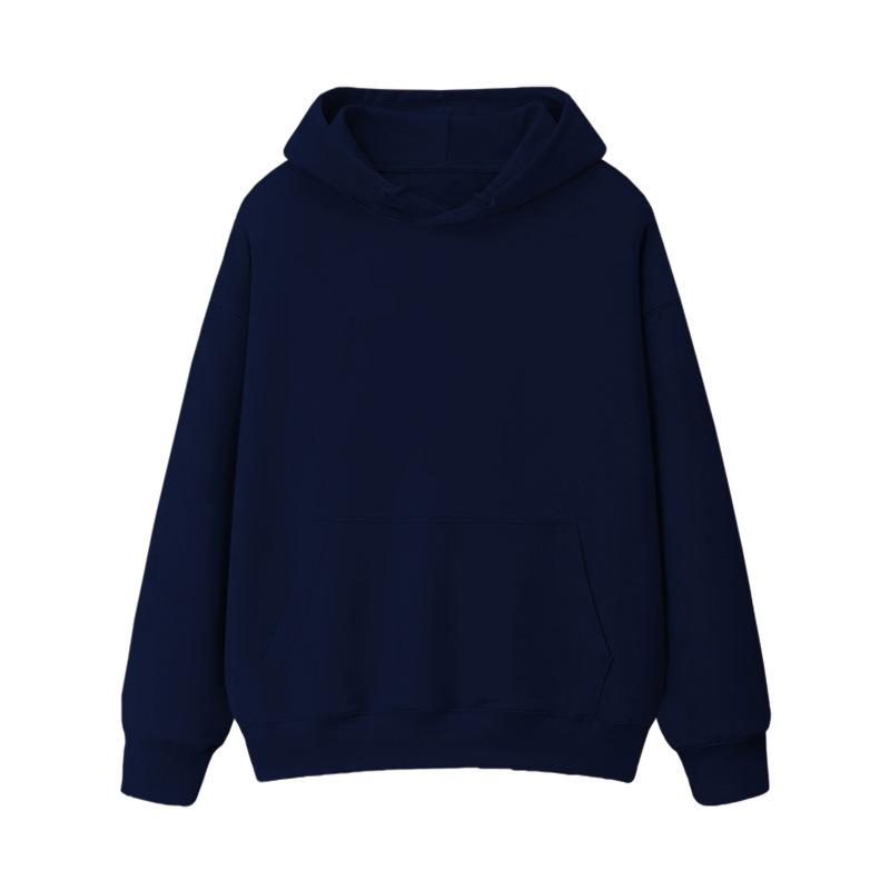 Fleece Thickened Loose Hooded Sweater Women's Autumn and Winter Warm Student Couple Solid Color Jacket Women's Clothing