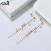 Effie Queen Baroque Freshwater Pearl Dangle Earrings 925 Sterling Silver Pearl Long Chain Tassel Earring Bridal Jewelry GPE08