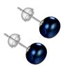 Orecchini a lobo con perle d'acqua dolce naturali in argento sterling 925 Orecchini con perle bianche coltivate per orecchini da donna Gioielli