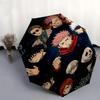 1 Stück Jujutsu Kaisen Automatischer Faltregenschirm Tragbares 3-fach Design mit 8-Speichen-Eisenrahmen, Outdoor, Perfektes Geschenk für Fans, Reisende, Täglichen Gebrauch.M