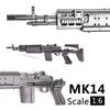 1/6 Scale WWII German Army MG42 Gatling Machine Gun Model Assembly Puzzles Building Bricks AK47 M16 Soldier Action Figure Toys