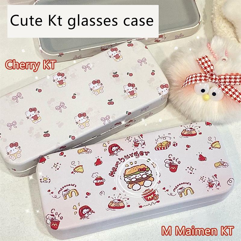 Cartoon Cute  Glasses Case Portable Contact Lens Storage Box For Women Anime Kawaii Sunglasses Protective Case Gifts