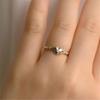 Modern Gold Colored Heart Motif Ring Adornment Alloy Sturdy Finger Ring Jewelry For Women Comfort Fit Sizes 5 11