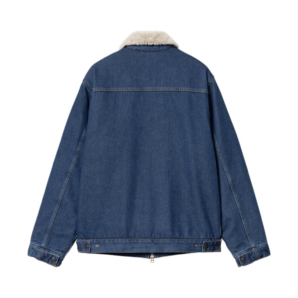 Carhartt WIP Zip Collar Denim Work Jacket Men Jacket Blue I033765-2JR-06