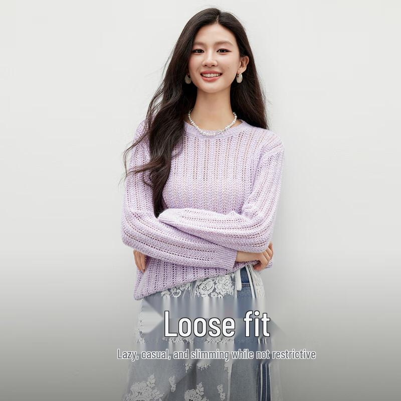 

Qiushui Yiren Women s Round Neck Knit Sweater L