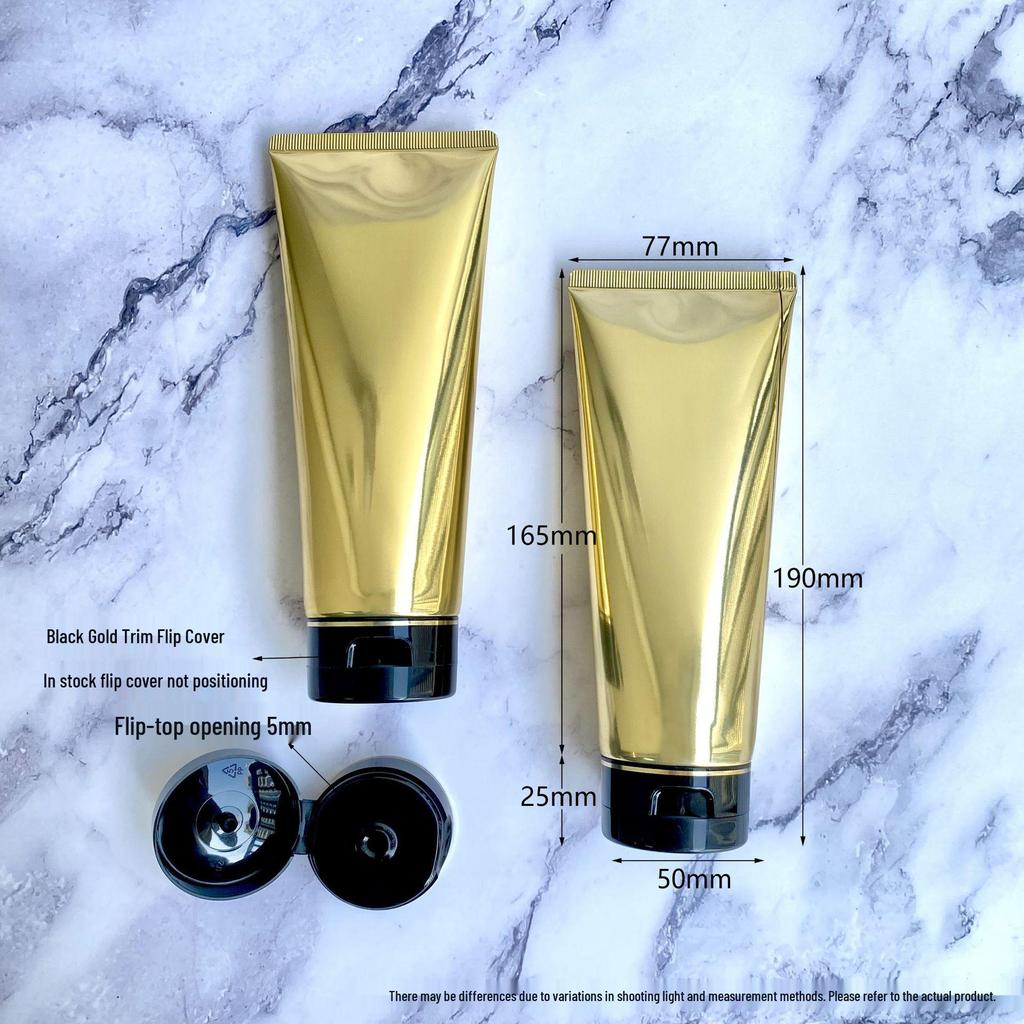 200 ml/200 g Duża pojemność Błyszcząca Złota Aluminiowo-Plastikowa Tubka do Oczyszczania Twarzy i Opakowań Kosmetycznych Peeling.