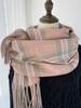 Winter Women Retro Knitted Scarf Headscarf Mujer Lady Men Elegant Preppy Plaid Print Scarve Foulard Wrap Shawl Unisex Korean New