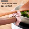 Spatelhållare för gryta Silikonskedstöd Rosettdesign Klämma Spatelstöd Gryta Panna Hållare för matlagning Håller köksbänken ren