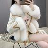 New imitation fox fur jacket women's short imitation suede coat light winter clothing