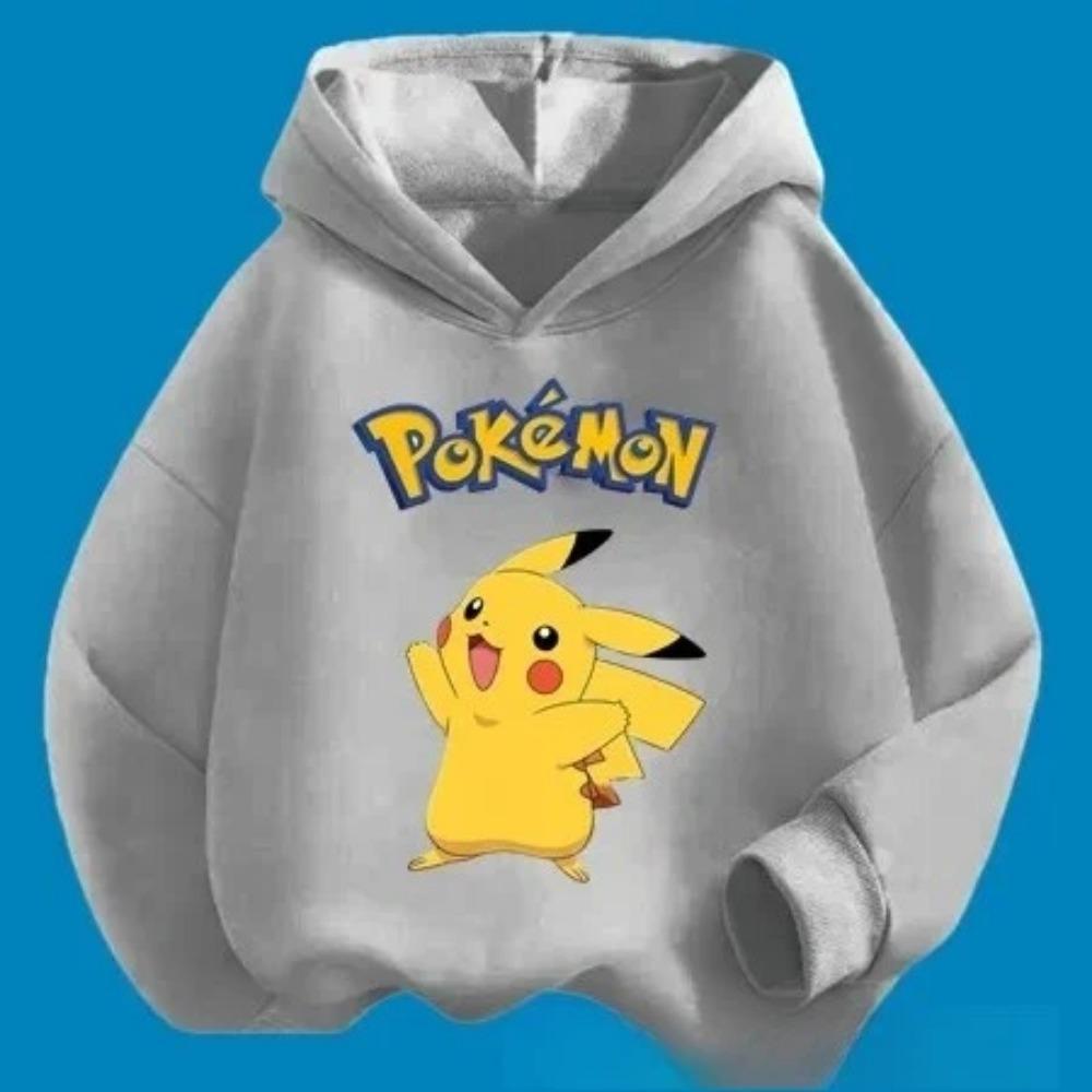 2025 Nová kreslená mikina s roztomilým potiskem Pikachu pro dívky, zimní horký prodej, ležérní pohodlná mikina, sportovní tričko