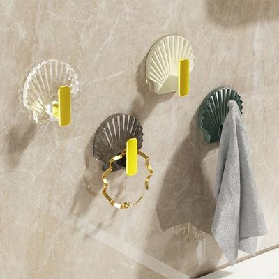 4 Teile/satz Shell Form Wand Haken Moderne Wasserdichte Schlag Kostenloser Heavy Duty Handtuch Kleidung Tür Zurück Kleiderbügel Badezimmer Küche Liefert