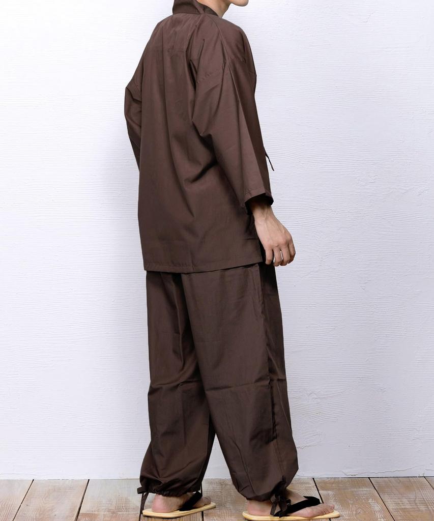 Samue Large Sizes Suitable for All Seasons [KYOETSU] Men's (Japanese workwear) - Summer/Winter, Available, (LL, Brown)