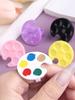 2pcs/5pcs Mini Nail Art Palette Ring, Oval Finger Mixing Palette For Nail Painting Pigment, Lightweight Nail Art