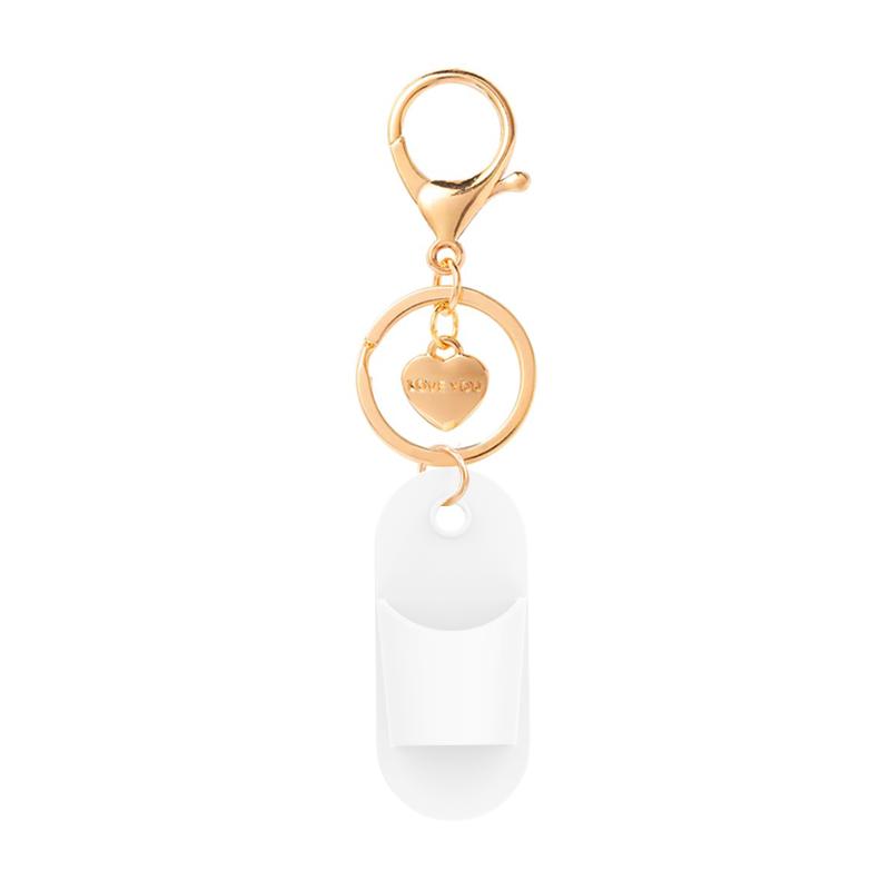 Slipper Shape Silicone Keychain Cap Accessories Portable Durable Holder Keychain Compatible For Lipgloss Storage And Balm Cap