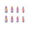Unghie artificiali Unghie lunghe da balletto europee e americane Unghie finte arcobaleno Manicure