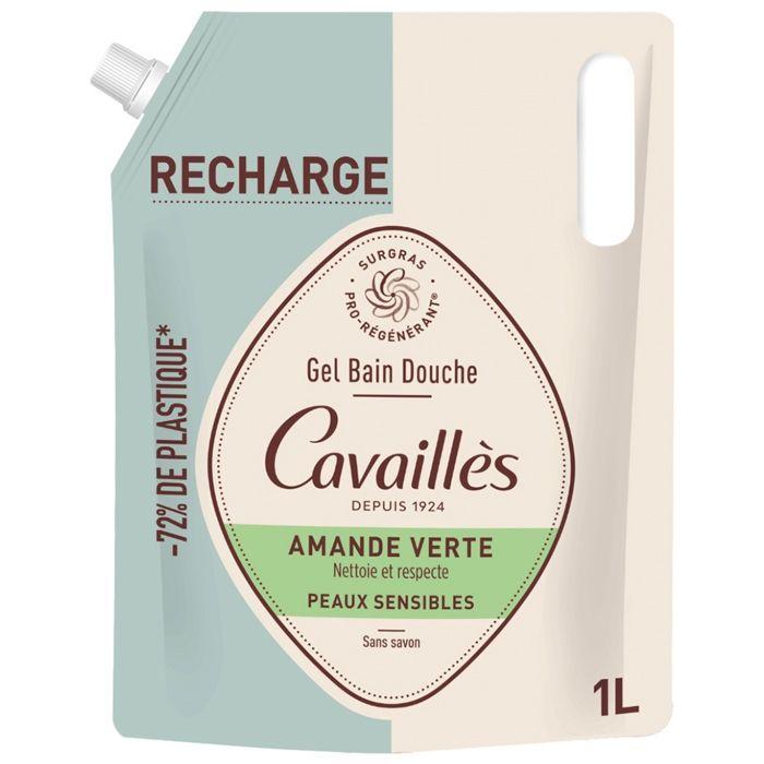Cavaillès Gel Bain Et Douche Amande Verte Peaux Sensibles Éco-Recharge 1 L