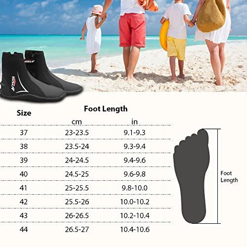 Lixada 5mm Neoprene Diving Boots with Side Zipper, Unisex, for Snorkeling, Scuba Diving, Diving Socks, Surf Boots, Neoprene Socks, Hot Springs, Fishin