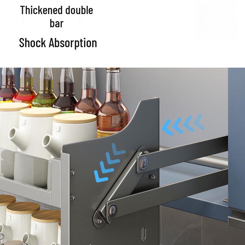 Kitchen Wall Cabinet Pull-Down Lift Storage Basket