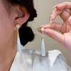 Water Drop Pearl Dangle Earrings for Women Elegant Round Drop Earrings Wedding Party Jewelry