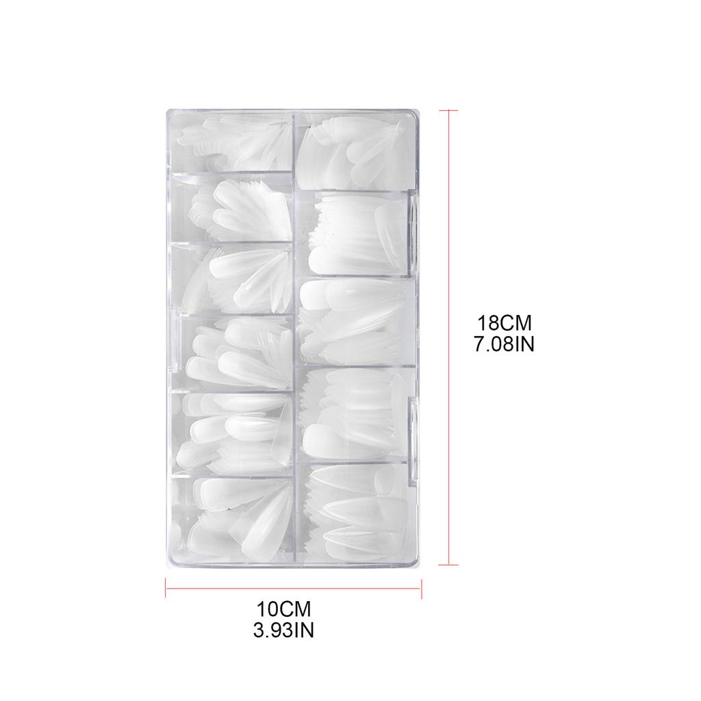 500Pcs Frosted False Nail Tips Half/Full Cover False Nail Tips Artificial Nail