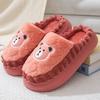 Fashion Cartoon Fluffy Women's Slippers Home Winter Luxury Designer Woman Shoes Indoor Casual Fuzzy Fur Slides Elegant Flat Footwear New