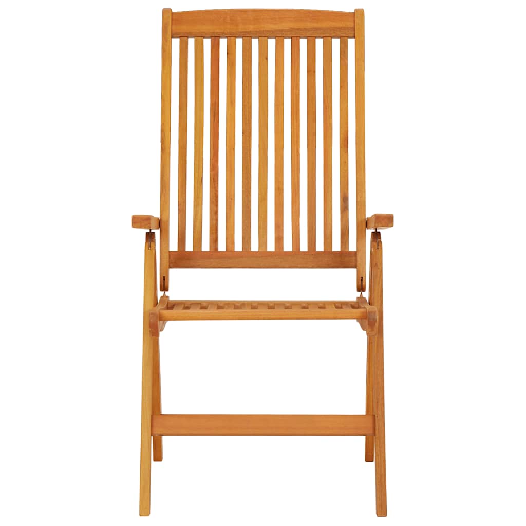 Folding Garden Chairs 2 pcs Solid Eucalyptus Wood