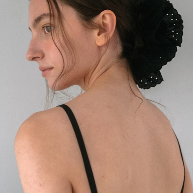 Dankedir Lace Hair Scrunchie - Black