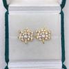 Pearl Earrings Hollow Maple Leaf Micro Inlaid Zircon Natural Freshwater Pearl Earrings Fashionable and Exquisite Jewelry