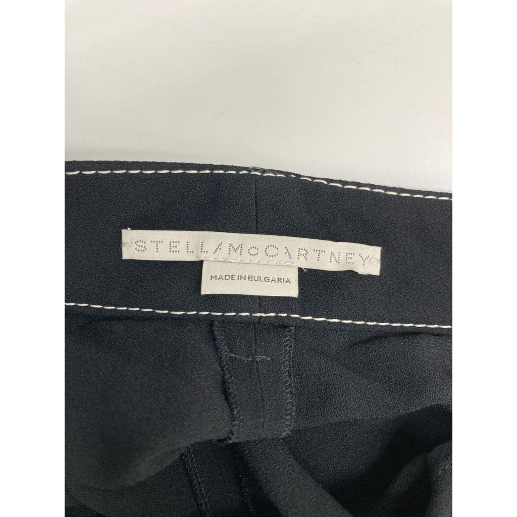 STELLA McCARTNEY 603213 Black stitch pleated pants Bottoms 36 blackUsed