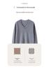 Women's V-Neck Cashmere Knit Pullover Sweater - Hand-Crocheted Loose Fit for Autumn/Winter