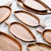 Creative Leaf Shape Dinner Tray More Thicken Round Edge Wood Serving Tray Home