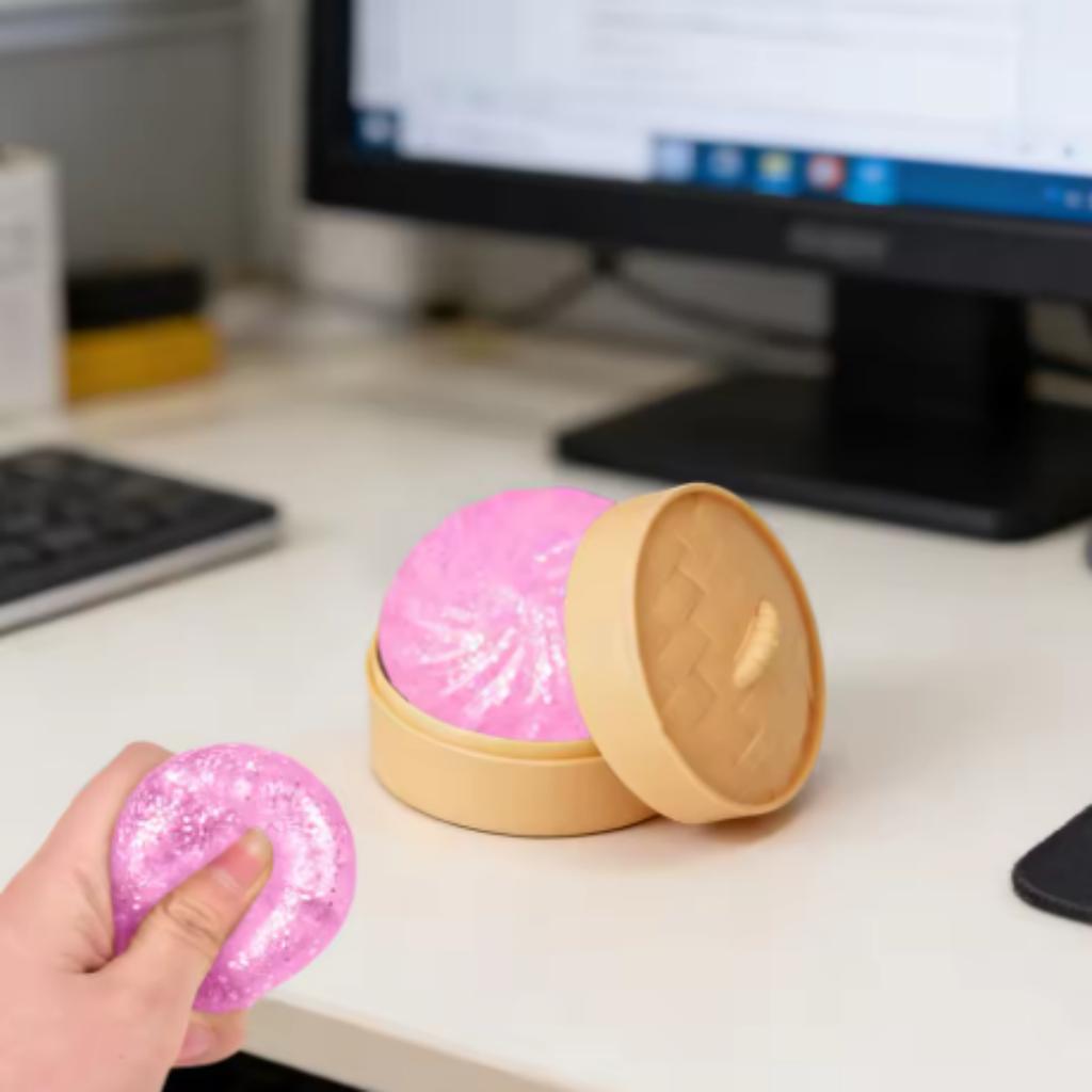 Dumplings Glitter Dumpling Toy Cute Dumplings Squishiest With Steamer Box Stress Anxiety Toys For Kids Skateboard