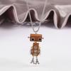 New Creative Wood Robot Pendant Necklace Personality Cartoon Sweater Chain Fashion For Men Women Party Jewelry Gift Wholesale
