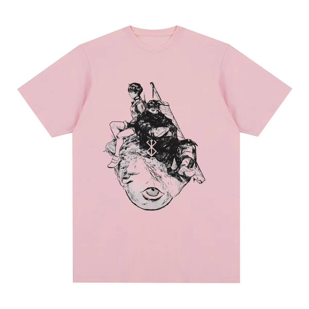 Men's & Women's New Vintage T‑Shirt with Berserk Japanese Manga Anime Graphic Print Women And Men T-shirt