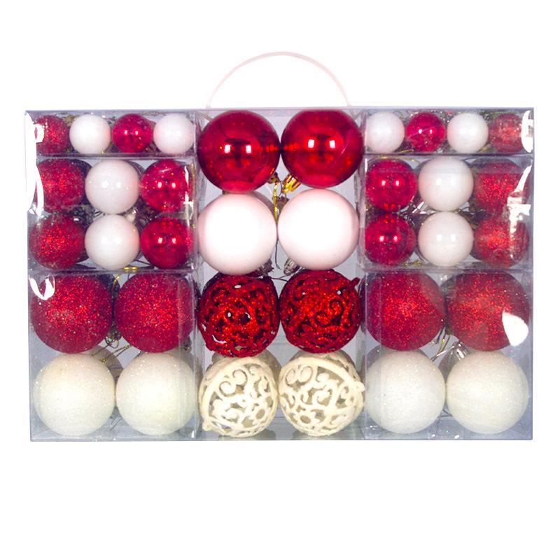 100pcs 3/4/6cm Christmas Ball Set Delicate Shatterproof Christmas Tree Decoration Pendant Painted Waterproof Electroplated Ball