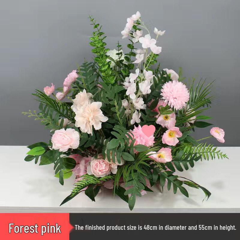 Geometric Square Frame Flower Stand for Weddings - Wrought Iron Artificial Flower Decor