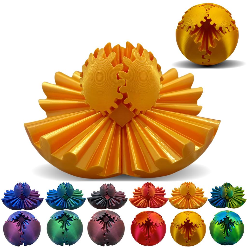 3D Printed Gear Balls Spinning Balls Stress Relief Anxiety Desktop Decorations Desk Toys Gear Balls Annoying Toys