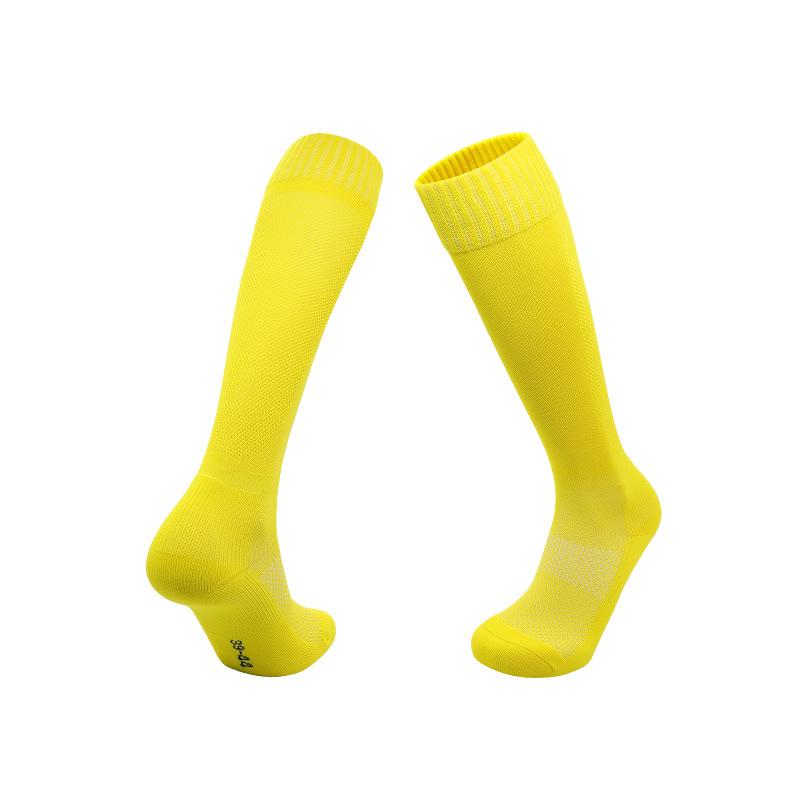 2026 Solid Color Professional Football Socks, Non-slip Towel Bottom, Breathable and Sweat-absorbing Adult Long-tube Sports Socks