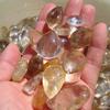 Mineral Specimens Citrine Pendant Healing Stone Rutilated Quartz Yellow Hairstone Natural Hair Crystal