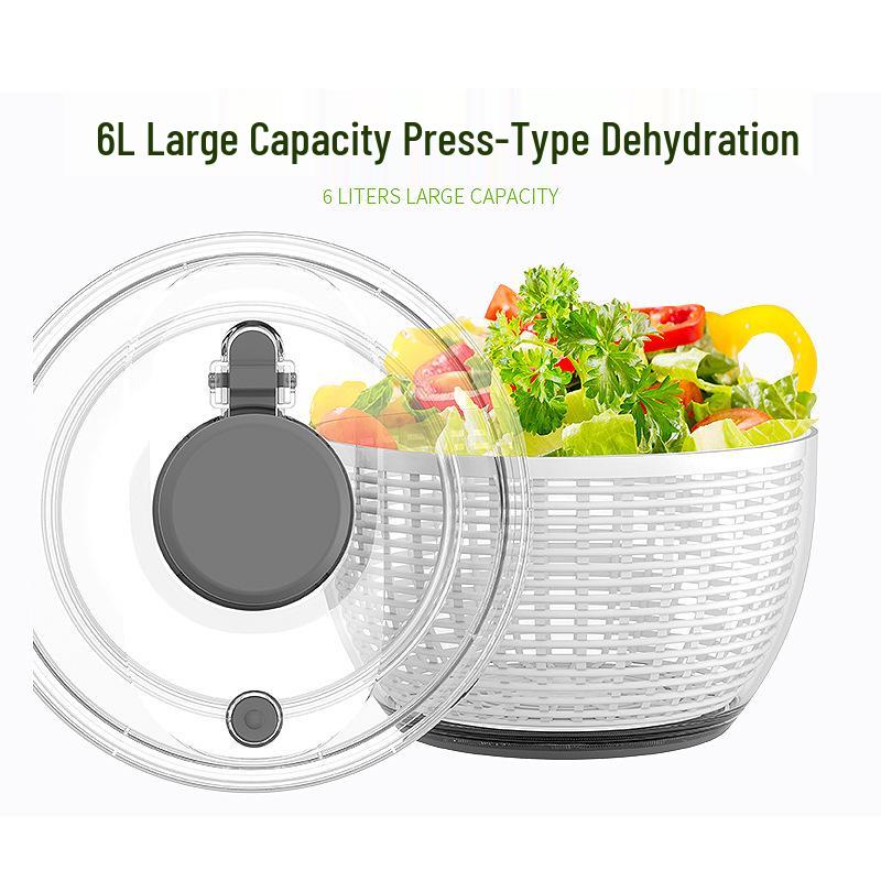 

Multifunctional Fruit & Vegetable Dehydrator, Spinner, Washer, Drainer & Filter Basket D993 Press Dehydrator [3.6L]
