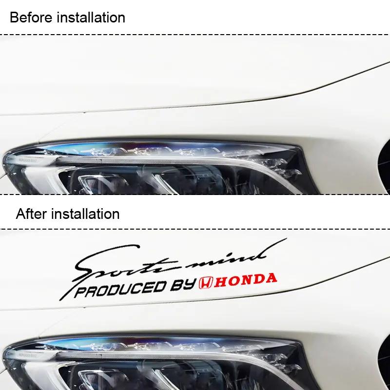 Car Hot 2025 Auto Light Eyebrow Sticker Personalized Headlight Decal Car Hood Decoration For Honda Civic dio crv fit CR-V Accord