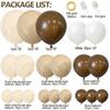 126 Stück Kaffeebraune Latexballons Retro Avocadogrün Hautfarbe Ballons für Babyparty Geburtstagsfeier Globos Zubehör
