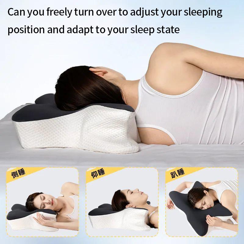 Sunmmer Cold Sleeping Memory Pillow Slow Rebound Memory Cotton Pillow Neck Pillow Butterfly Pillow Cervical Pillow