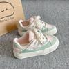 Korean Style Casual Platform Sneakers Women Cute Bread Shoes White Pink Blue