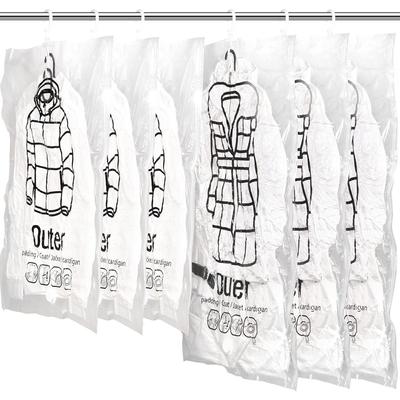 Ensemble de 6 sacs de rangement sous vide suspendus 26,3 x 35,4 pouces (67x90cm) 3 pièces, 26,3 x 43,3 pouces (67x110cm) 3 pièces