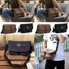 Retro Mens Canvas Messenger Bag With Adjustable Strap For Business Travel